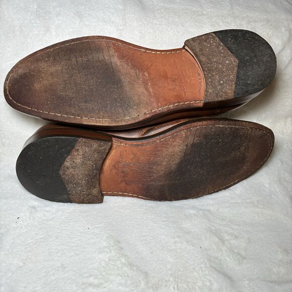 Martin Dingman Cambridge Cap Toe Oxford Dress Shoe Mens 9.5 Brown Whiskey Brogue